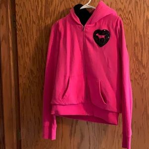VS Pink fleece zip jacket